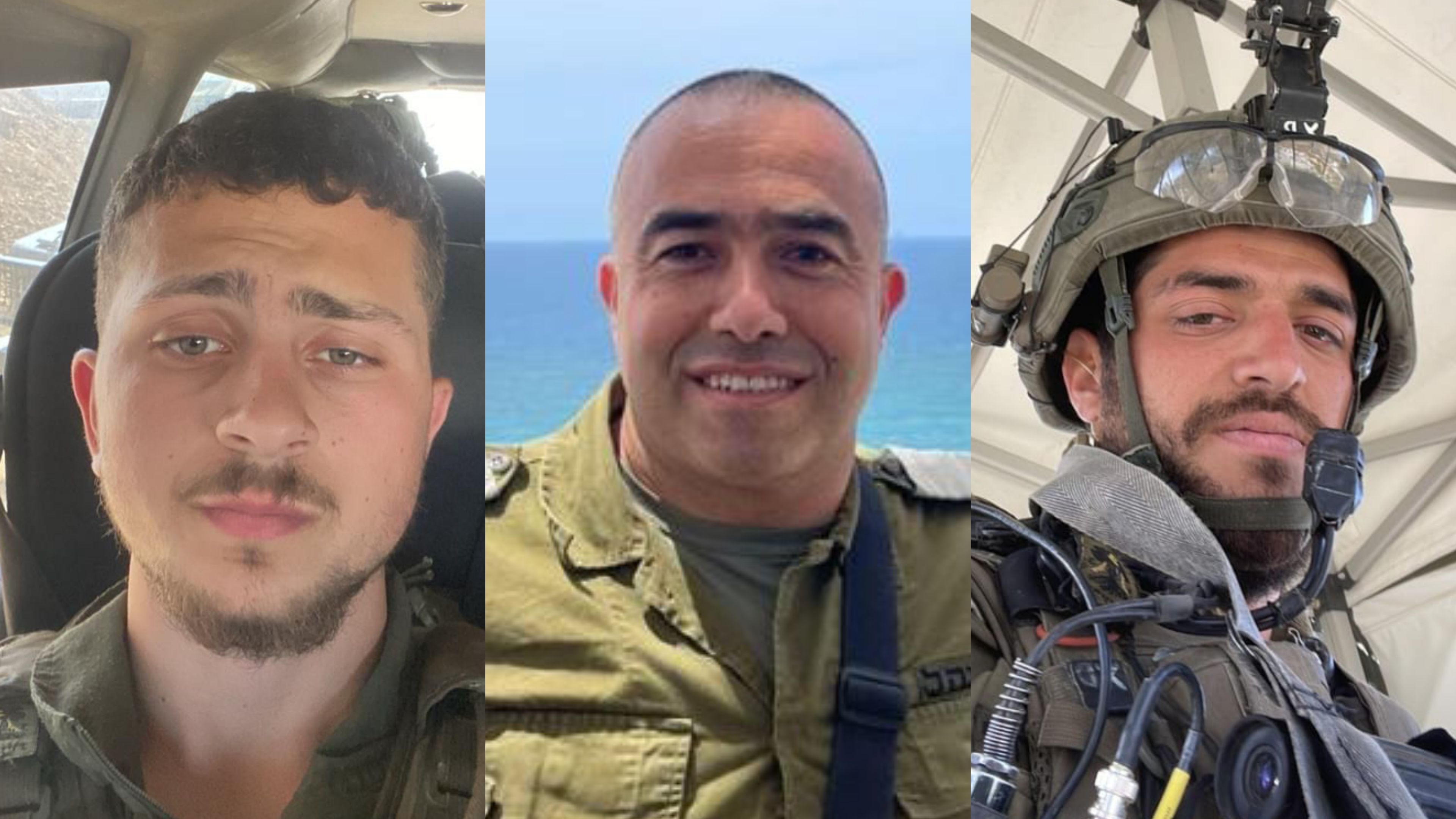 יוחאי דוכן מימין, איברהים ח'רובה, ואיתי רון