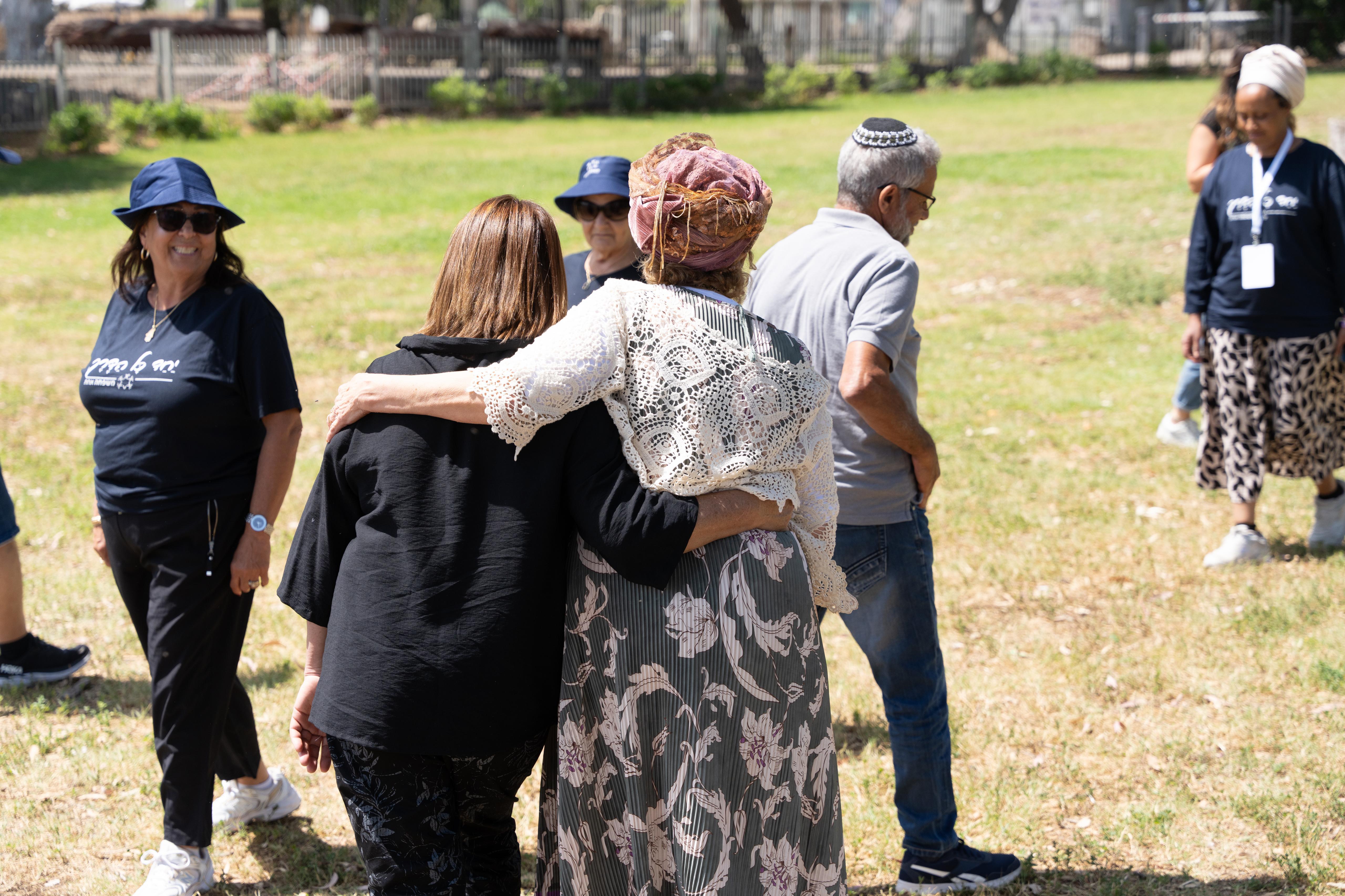 Retreat: hug and support