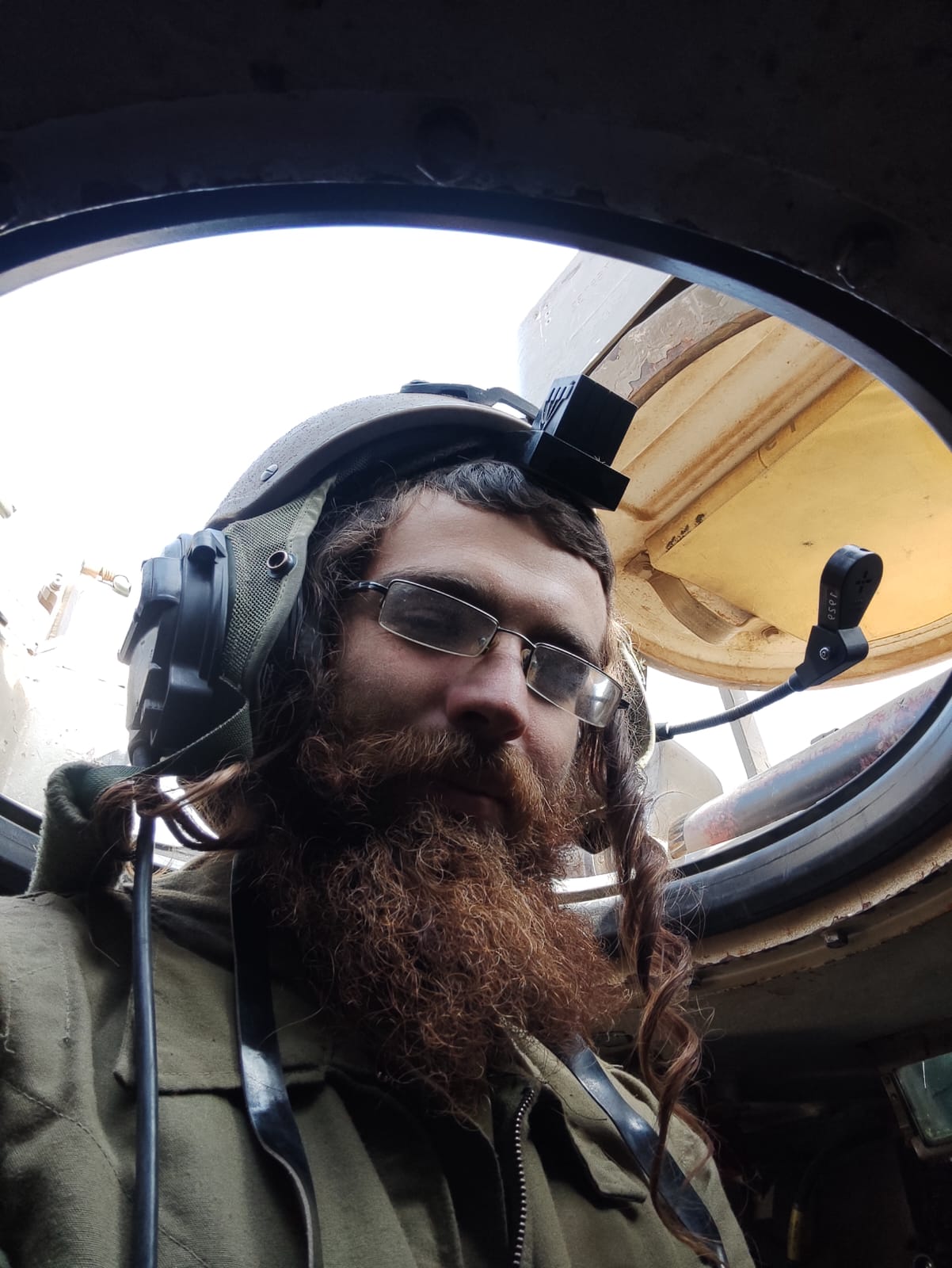 Avraham Ben Pinchas in his tank