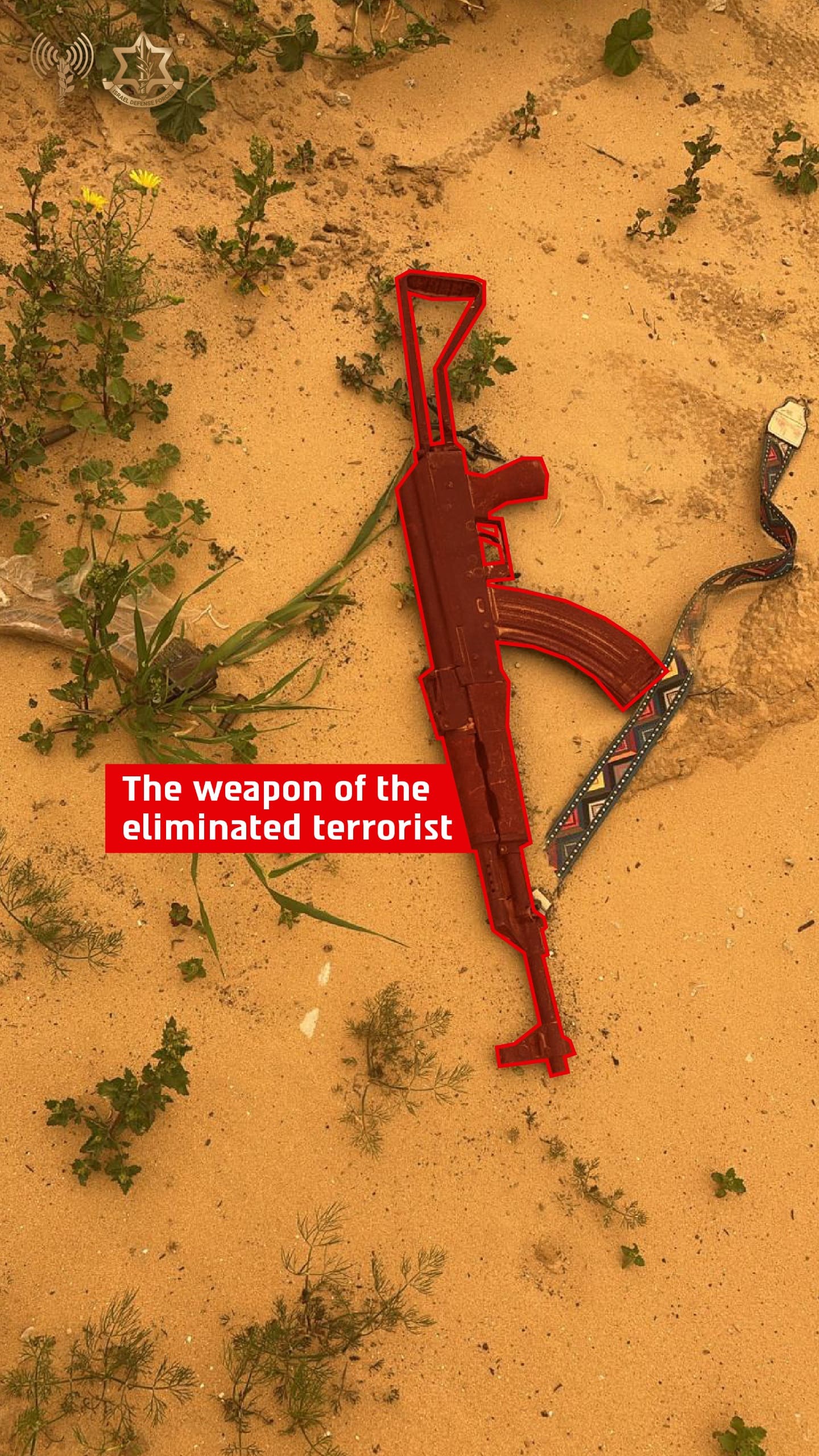The weapon used by the terrorist