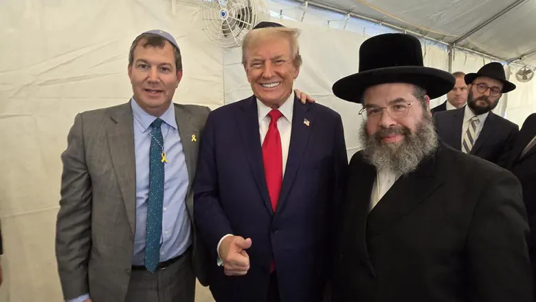 John Burkan and Rabbi David Katz with Trump